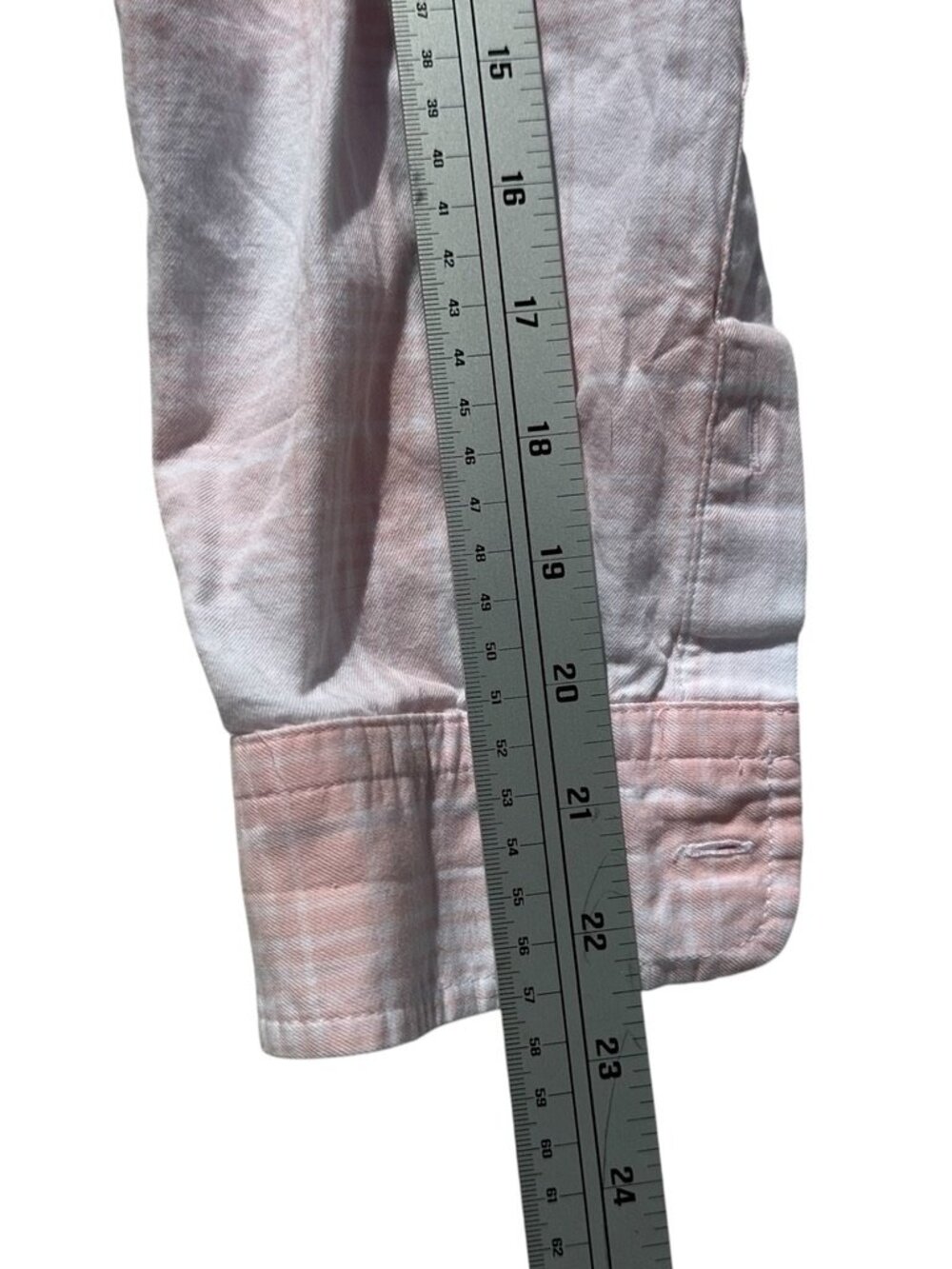 Lauren Ralph Lauren Pink Plaid Button Up Shirt XL Cotton Convertible Roll Tab - Picture 6 of 9